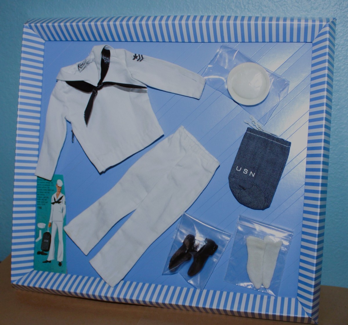値下げ　バービー★Ken Sailor set outfit VINTAGE KEN/Barbie #796 Military NAVY SAILOR Summer White