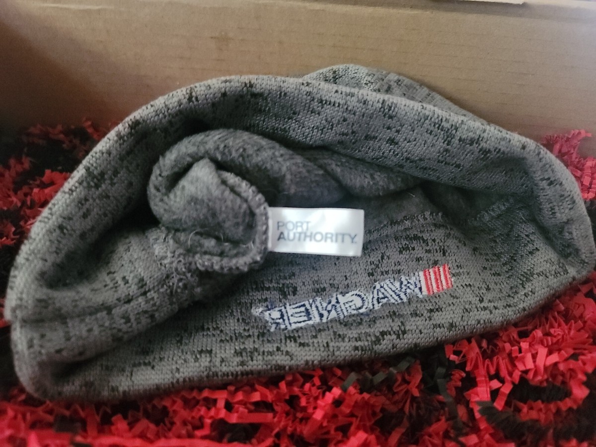 Port Authority Heathered Knit Beanie C917 - Soft Sweater Fleece, One Size Fits Most, 100% Polyester - View #2