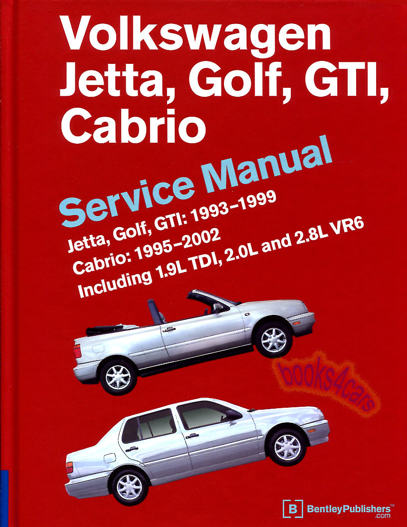 Jetta Golf Manual Servicio Reparación Tienda Gti Volkswagen VW Libro Bentley