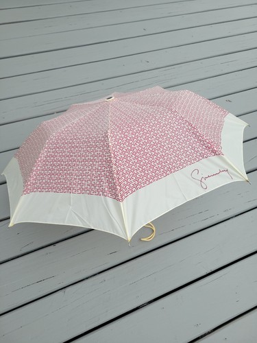 Vintage GIVENCHY Umbrella Cream With Red G LOGO - Picture 6 of 12