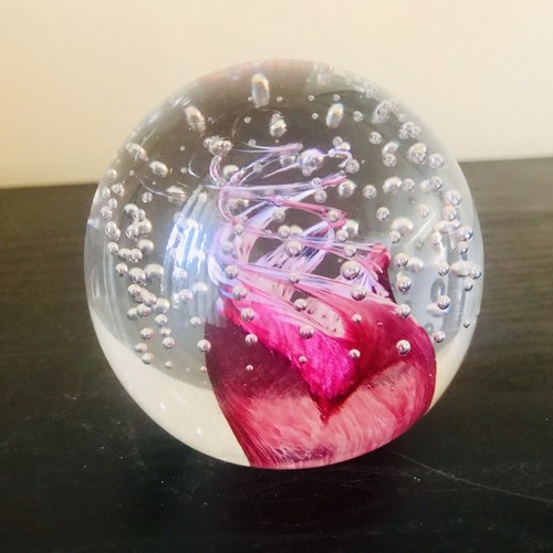 Vintage Caithness Glass - Ruby Cauldron paperweight, Innes Burns 1982 - Picture 15 of 17