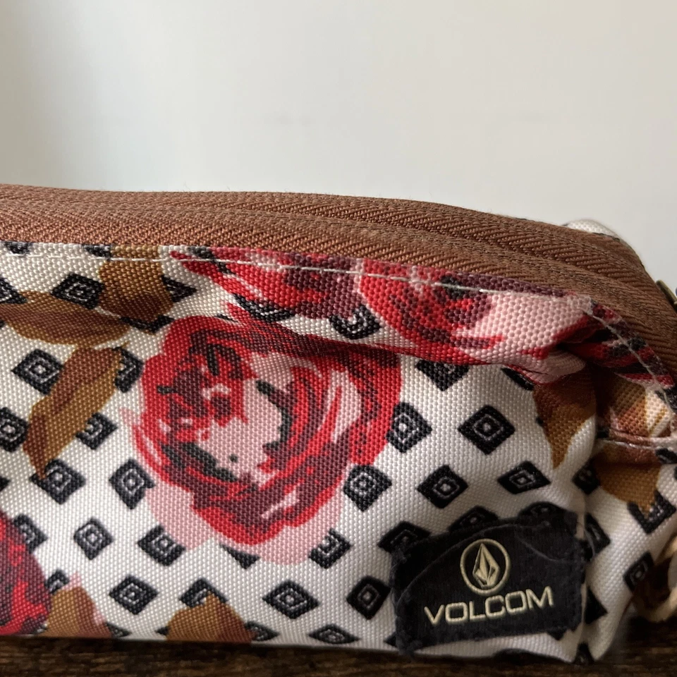 Bolso Monedero Mujer Volcom Pequeño Doble Cremallera Blanco Estampado Rosa Foto 2 de 4