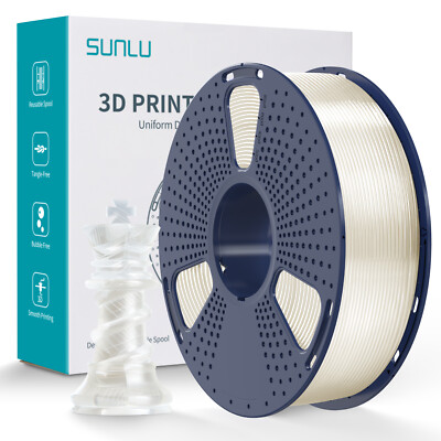 SUNLU PLA+ 3D Drucker Filament Transparent 1.75mm Ordentlich gewickelt Pro 1KG
