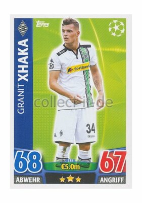 TOPPS Champions League - 225 - Granit Xhaka - Base Card