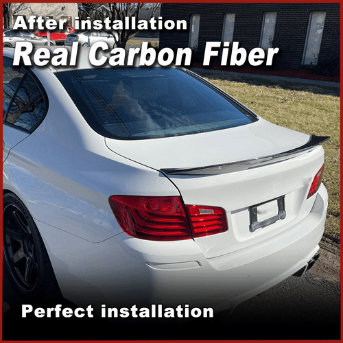 Carbon Heckspoiler Spoiler Flügel Lippe Passt für BMW 5er F10 F18 520i M5 10-16 - Picture 5 of 13