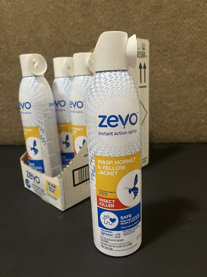 (8) Zevo WASP & YELLOW JACKET INSECT KILLER INSTANT ACTION SPRAY