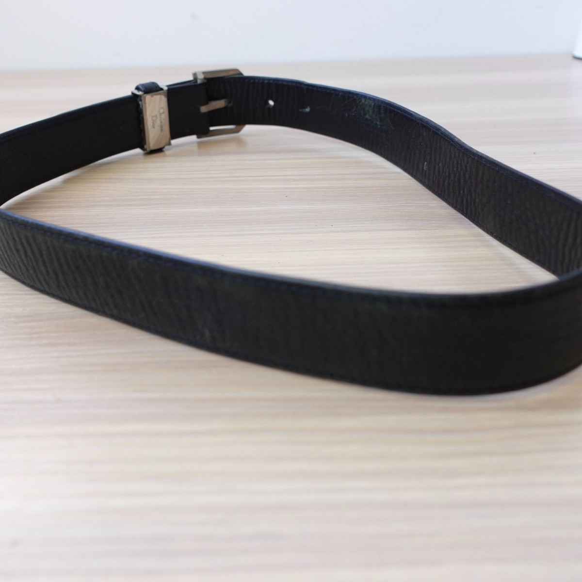 VINTAGE Christian Dior Belt 26 65 XS Black Leather Luxury  display picture 3