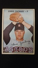 1967 Topps Baseball card # 212 Chris Zachary  ( G to VG )