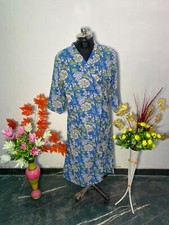 100% Pure Cotton Hand Block Floral Print AAA Quality Italian Dress New Petain