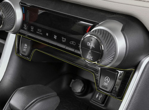 Black Brushed Central Seat Heating Button Trim 1X For Toyota RAV4 2019~2021 GL - Picture 7 of 8