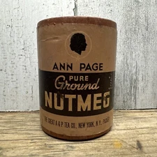 Vintage Ann Page  Spice Box - Nutmeg-Great A & P Tea Co New York Advertising