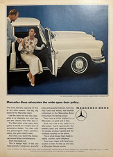 1965 Mercedes Benz 220 Automatic Design Automobile Open Door Vintage Print Ad