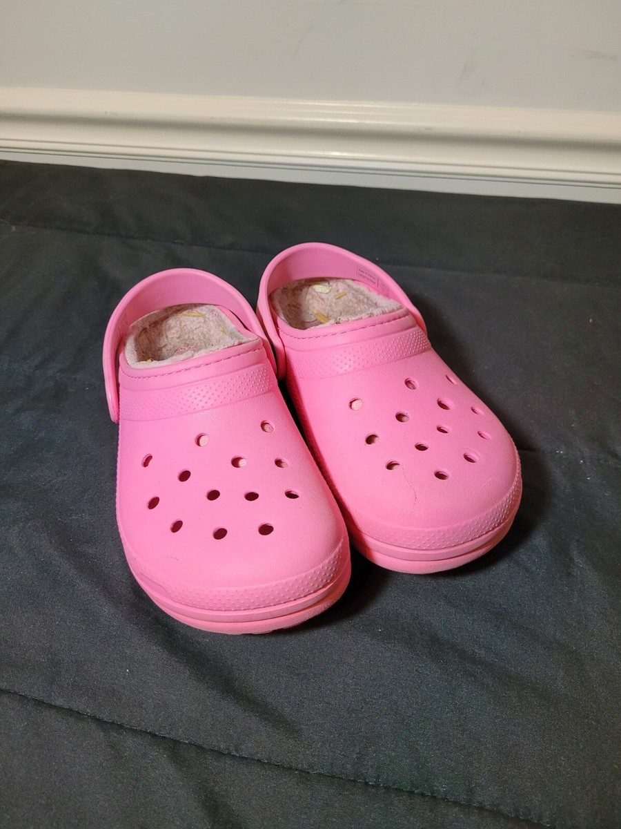 Girls Pink Crocs Size Preowned