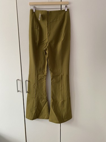 Free People Real Deal Slit Flares Size S Small Olive Trousers - Picture 2 of 7