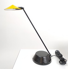 Lampada da scrivania metallo nero/giallo pop vintage'80 design by FASE-PT 589