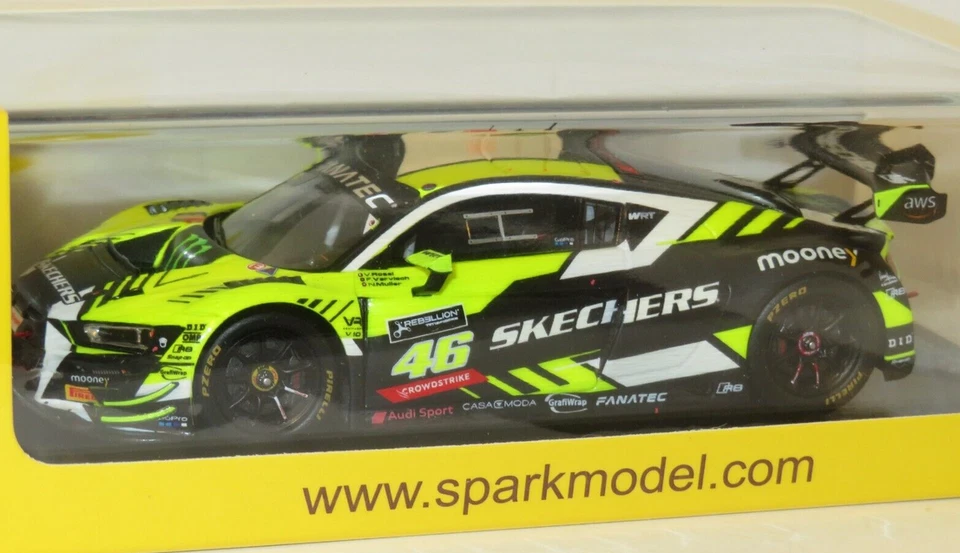Audi R8 LMS GT3 24H SPA 2022 V.Rossi 1/43 SB511 Sparkmodel - Immagine 2 di 2