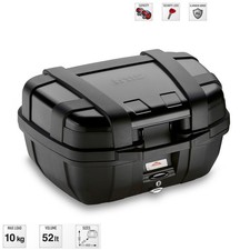 Kit De Top Case 52L Moto GIVI Trekker Monokey TRK52B Noir, Capacité 2 Casques