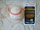 Bobby Thomson Ralph Branca signed baseball ball autograph JSA The Shot inscripti