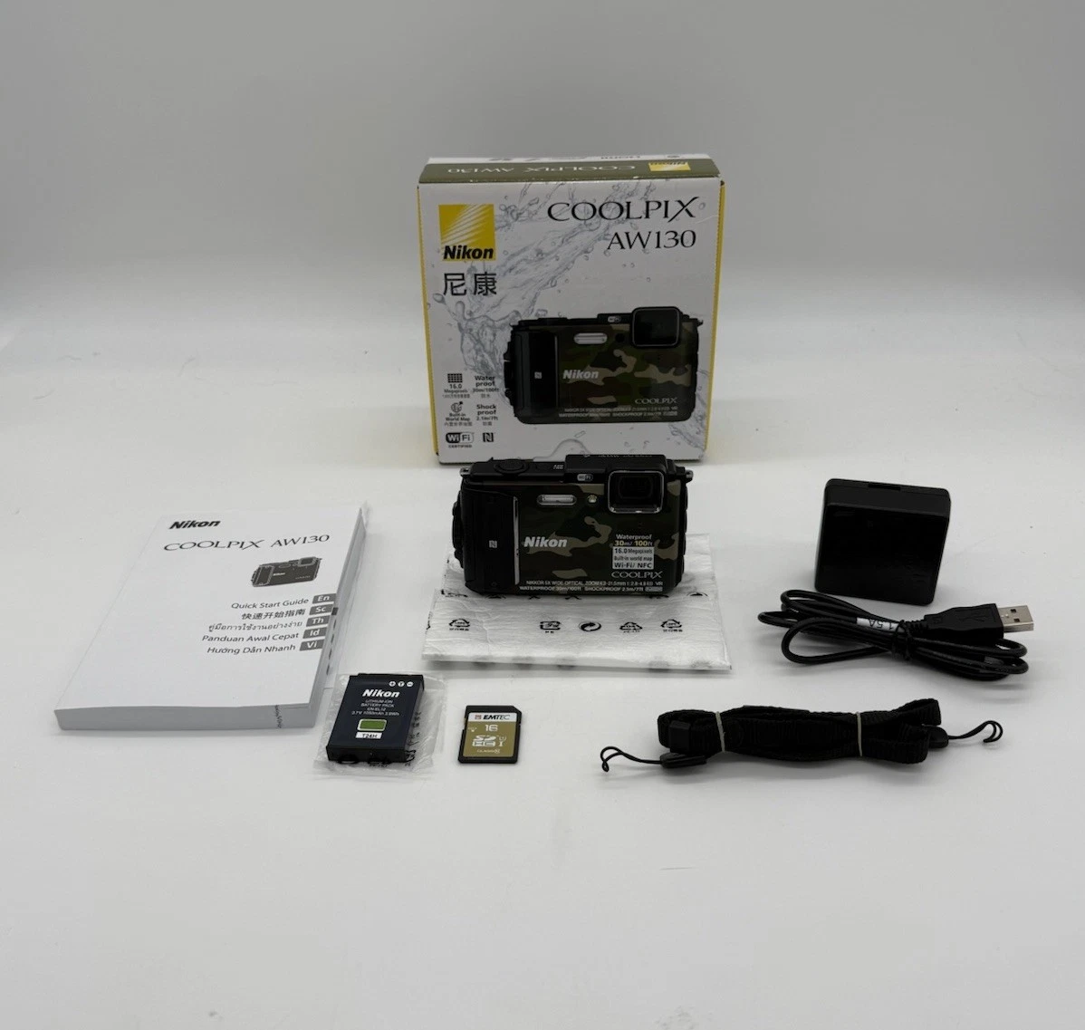 Nikon COOLPIX AW130 イエロー Amazon.com : Nikon COOLPIX AW130 Waterproof Digital Camera with