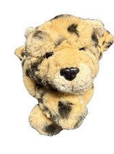 FAO Schwarz Plush Lying CHEETAH LEOPARD BABY CUB Stuffed Animal 14" Jungle Cat