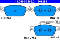 Bremsbelagsatz FÜR VW California T6 Camper (Sgc, Sgg, Shc) - ATE 13.0460-7286.2