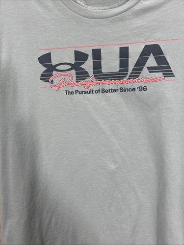 Under Armour Loose T Shirt Mens Large Gray Logo Short Sleeve Graphic Print - Picture 2 of 8