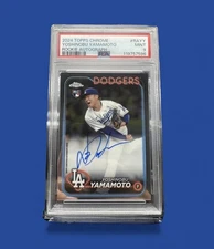 2024 Topps Yoshinobu Yamamoto RC Dodgers PSA **Chaser Read Description mystery**