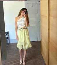 Green Boho Vintage Skirt, Plus Size 18, Made in Italy