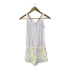 Ivivva By Lululemon Girls Size 12 Romper Pink Yellow Tie Dye Strappy Back