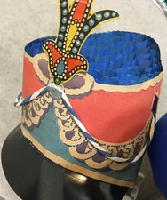 Vntg c1930's Child's Marching Band Leader Parade Play Paper HONEYCOMB Hat