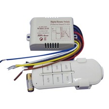 4 Way Light Lamp Digital Wireless Remote Controller Switch ON/OFF 110-240V New A