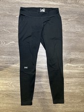 Under Armour ColdGear Women's Black Fitted Ankle Leggings M Logo