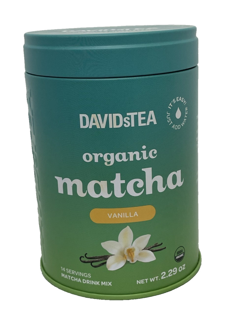 Vanilla Organic Matcha 2.29 Oz. Drink Mix Vegan Low Caffeine