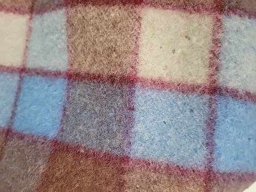 Vintage Pendleton 1950s / 1960s WOOL Throw Blue Plaid Lap Blanket 60" x 42 USA - Picture 10 of 11
