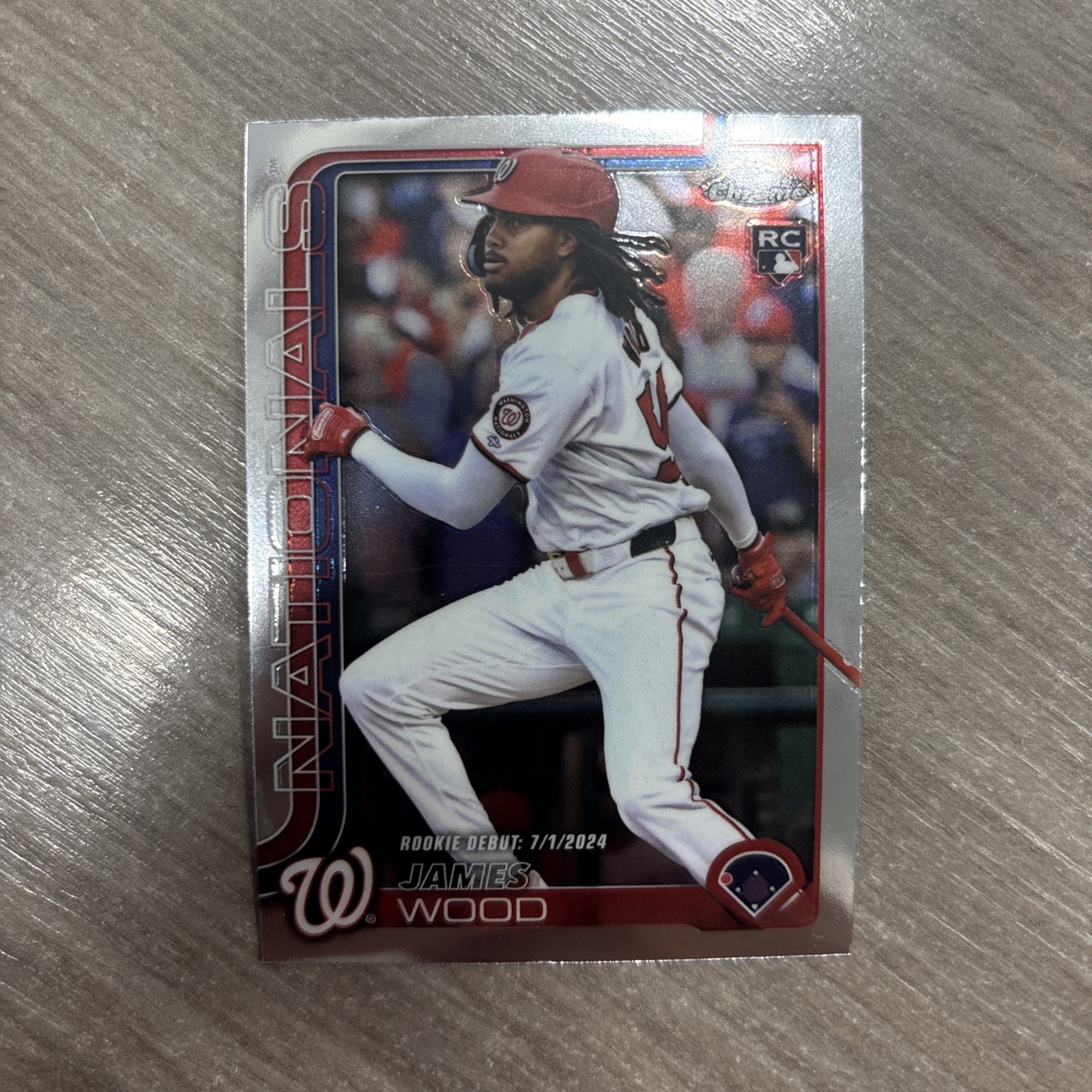 2025 Topps Chrome Update James Wood Rookie RC #USC95 Nationals