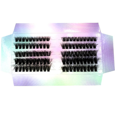 10 Reihen 40D-200D 5D flauschige dicke Wimpern Cluster 10-18 mm Mix zarte einzelne Wimpern