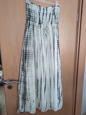 Schönes Sommerkleid SAINT Tropez  Gr L  Grau/Beige