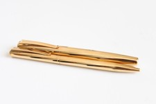 Stylo plume WATERMAN FACETTE TORSADE GOLD set avec or 18 carats neuf dans sa boîte et stylo bille