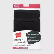 Hanes Comfort Period Panties Super Boxer Briefs 8/XL