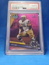 JOE ALT 2023 BOWMAN CHROME UNIVERSITY 1ST BOWMAN #111 PINK REFRACTOR PSA 10