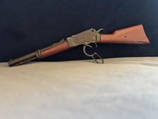 Vtg MARX historic firearm miniature SADDLE RIFLE w HOLSTER Winchester EX