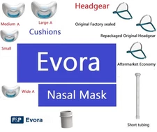Evora Nasal Mask/Headgear/Swivel/short tube