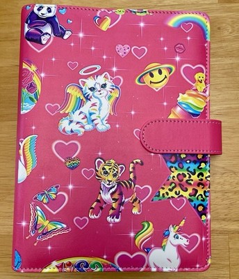 Lisa Frank A5 6 Ring Binder/Notebook /Journal With Paper Pink
