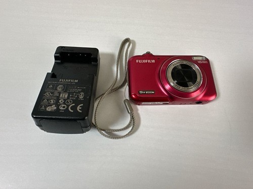 FUJIFILM FINEPIX JX400 Red Compact Digital Camera Tested Working Japan