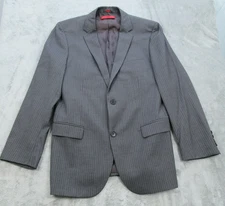 Hugo Boss Sport Coat Blazer Men's Size 50 Wool Jacket Striped Gray