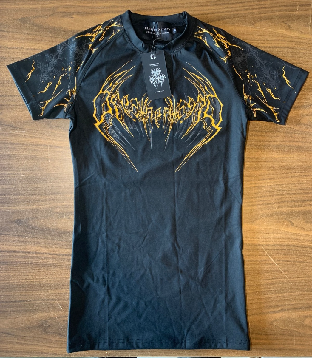 Breathe Divinity Void Tech Compression Black and Orange M Short