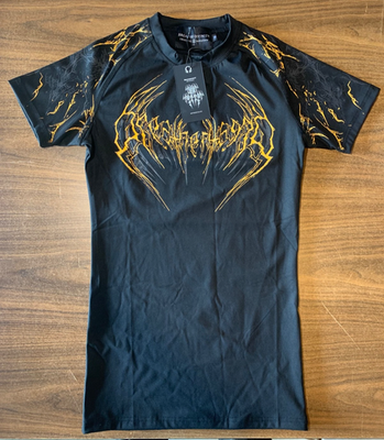 Breathe Divinity Void Tech Compression Black and Orange M Short