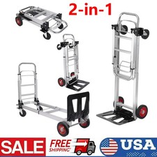 Aluminum Convertible Hand Truck 2-in-1 700 Lbs Capacity Heavy Duty Dolly Cart