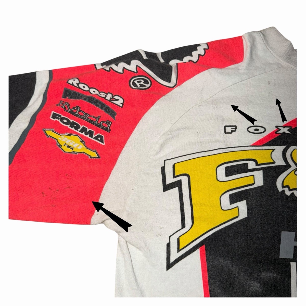 Vintage 90s Fox Racing HC96 Motocross Jersey Mens XLarge Made in