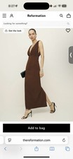 Reformation Velda chocolate Dress